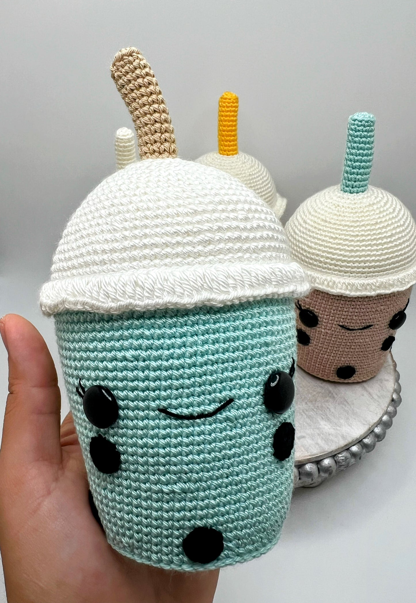 Stuffed Boba Drink Toy -A Sweet Treat - Crochet Knitted Amigurumi Toy