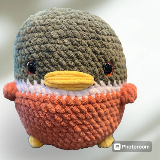 Jumpo Cuddly Plump and Perky Mallard Duck 🦆 - Crochet Knitted Amigurumi Toy