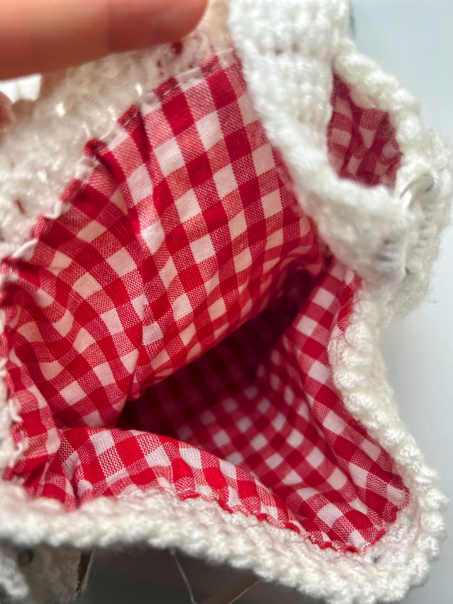 Handmade Crochet Square Bag with Watermelon Slice – Perfect for Girls & Teens