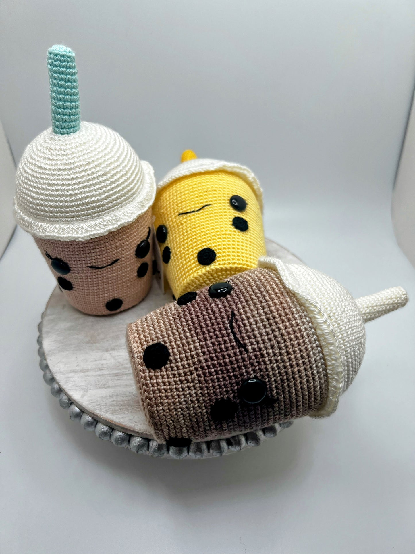 Stuffed Boba Drink Toy -A Sweet Treat - Crochet Knitted Amigurumi Toy