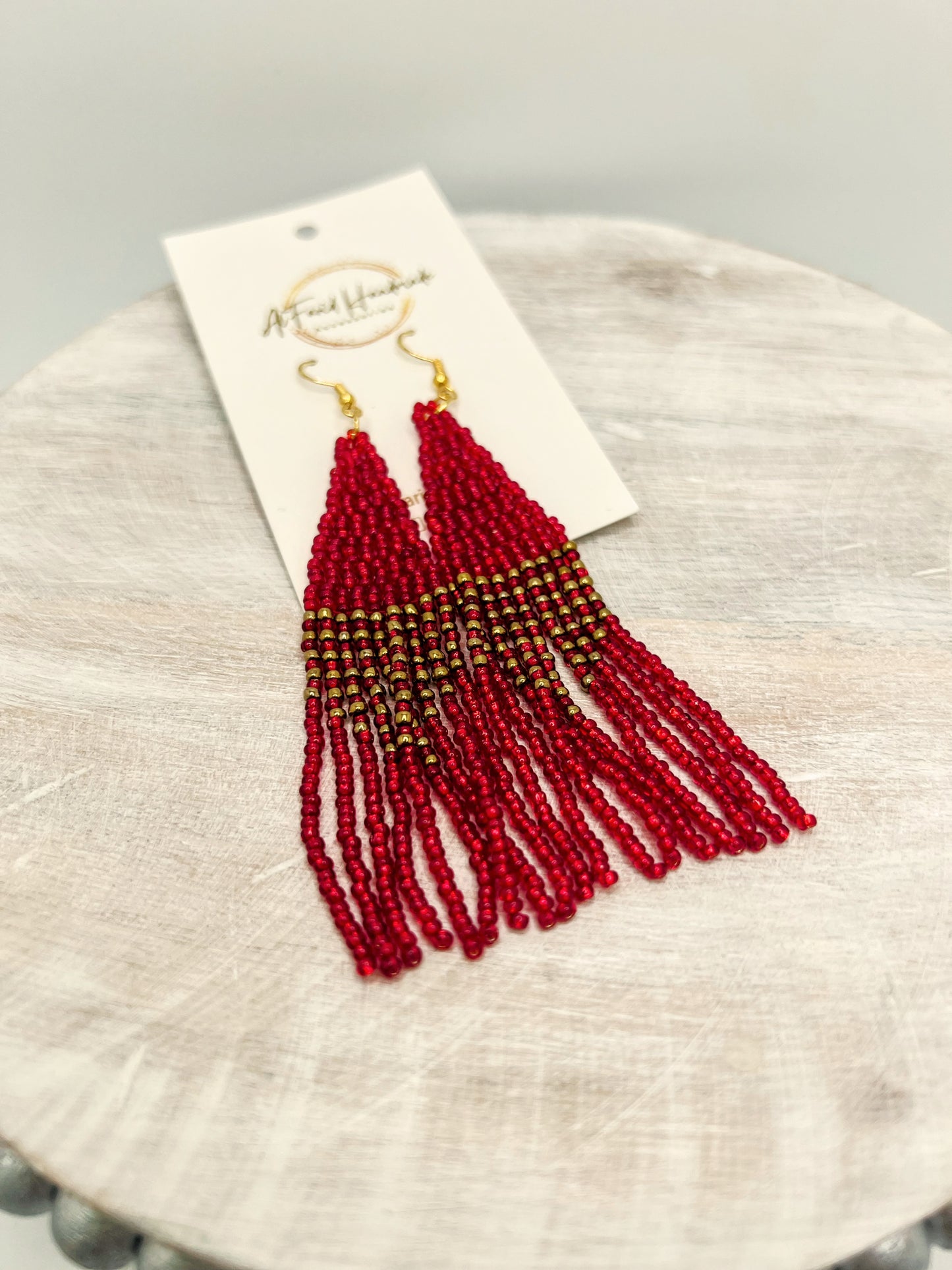 Beaded Dangling Earrings(Different Colors)