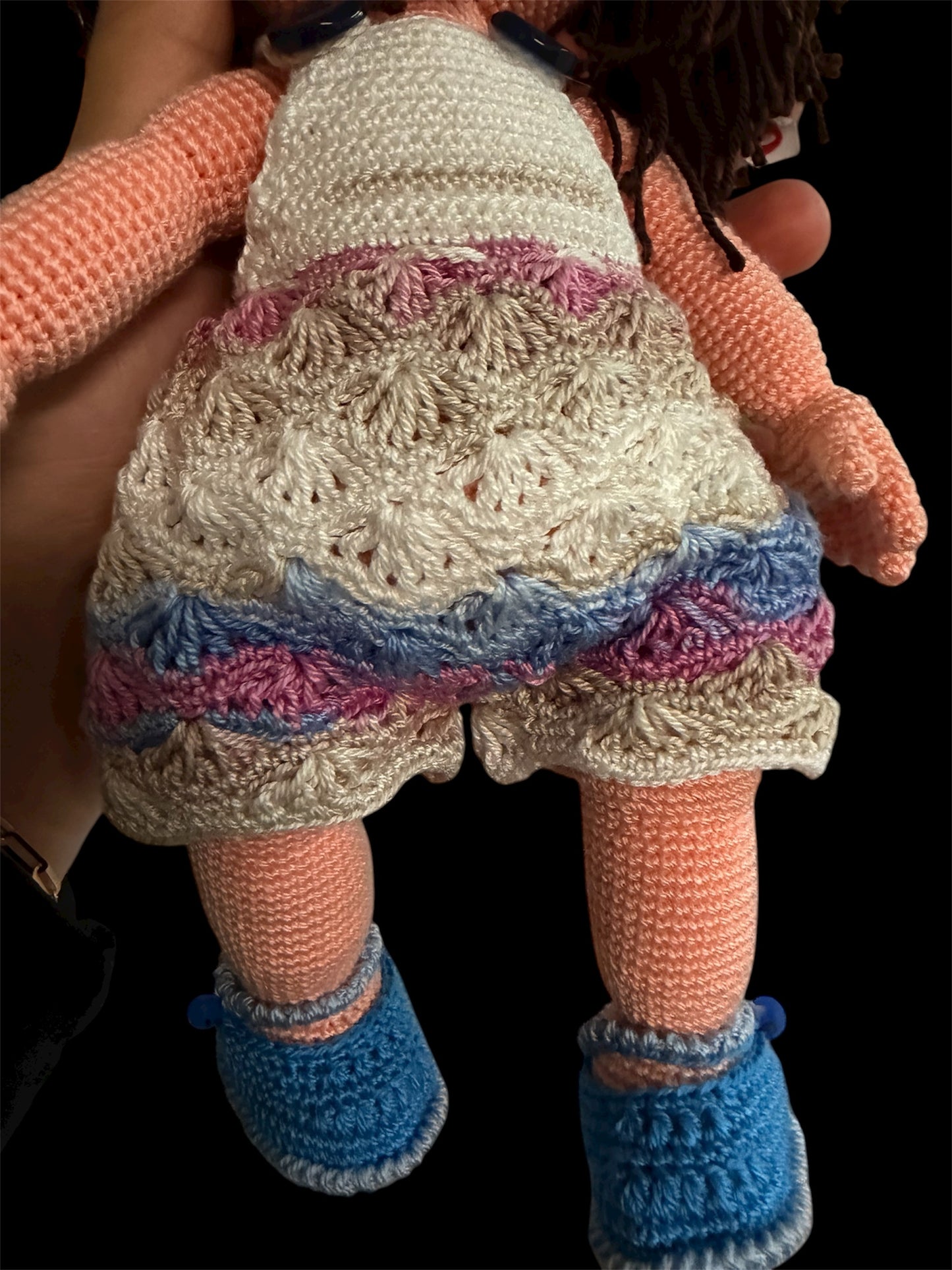 Doll With Long Hair - Crochet Knitted Amigurumi Toy