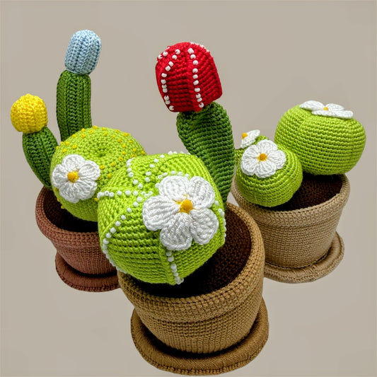 Stuffed Cactus 🌵 Toy - Crochet Knitted Amigurumi Toy