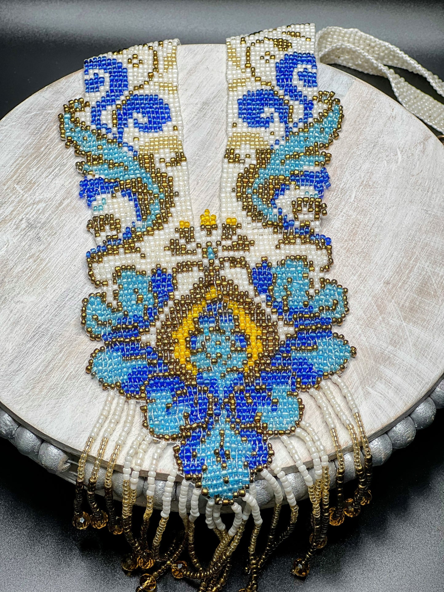 Peacock Body Style Loom Beaded Necklaces (2 Colors)