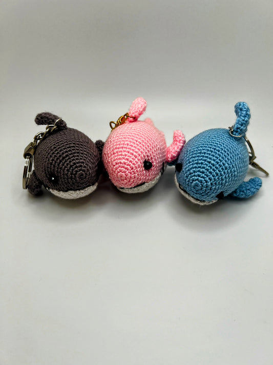 Handmade Crochet Cute Shark Keychain – Amigurumi Bag Charm