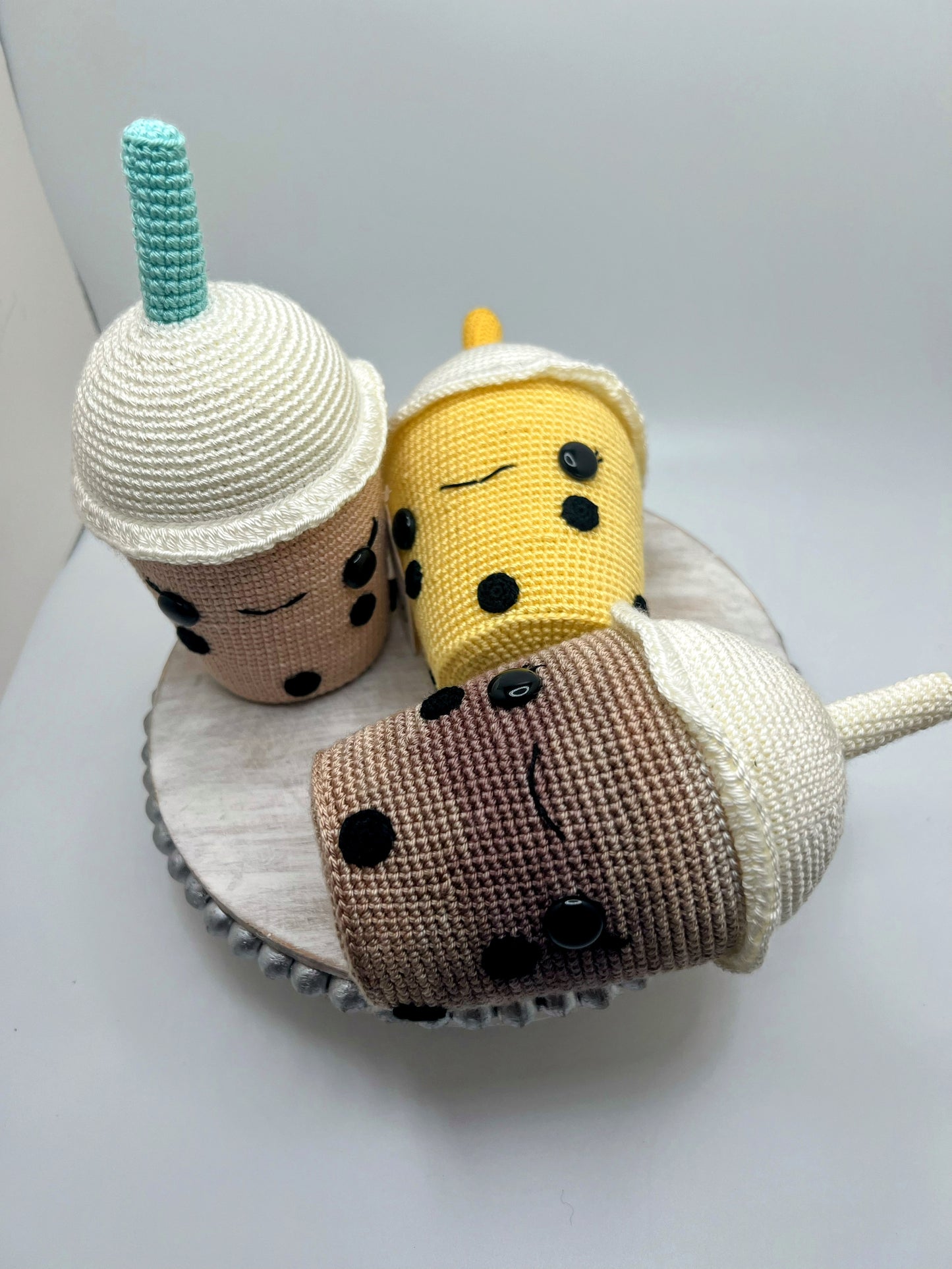 Stuffed Boba Drink Toy -A Sweet Treat - Crochet Knitted Amigurumi Toy