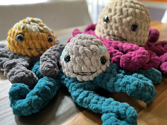 Recyclable Stuffed big Octopus 🐙 - Crochet Knitted Amigurumi Toy