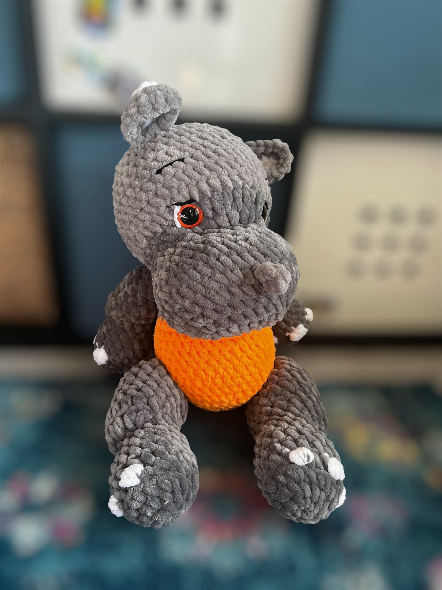 Hippo Plushie Handmade ( 2 Different Shapes)