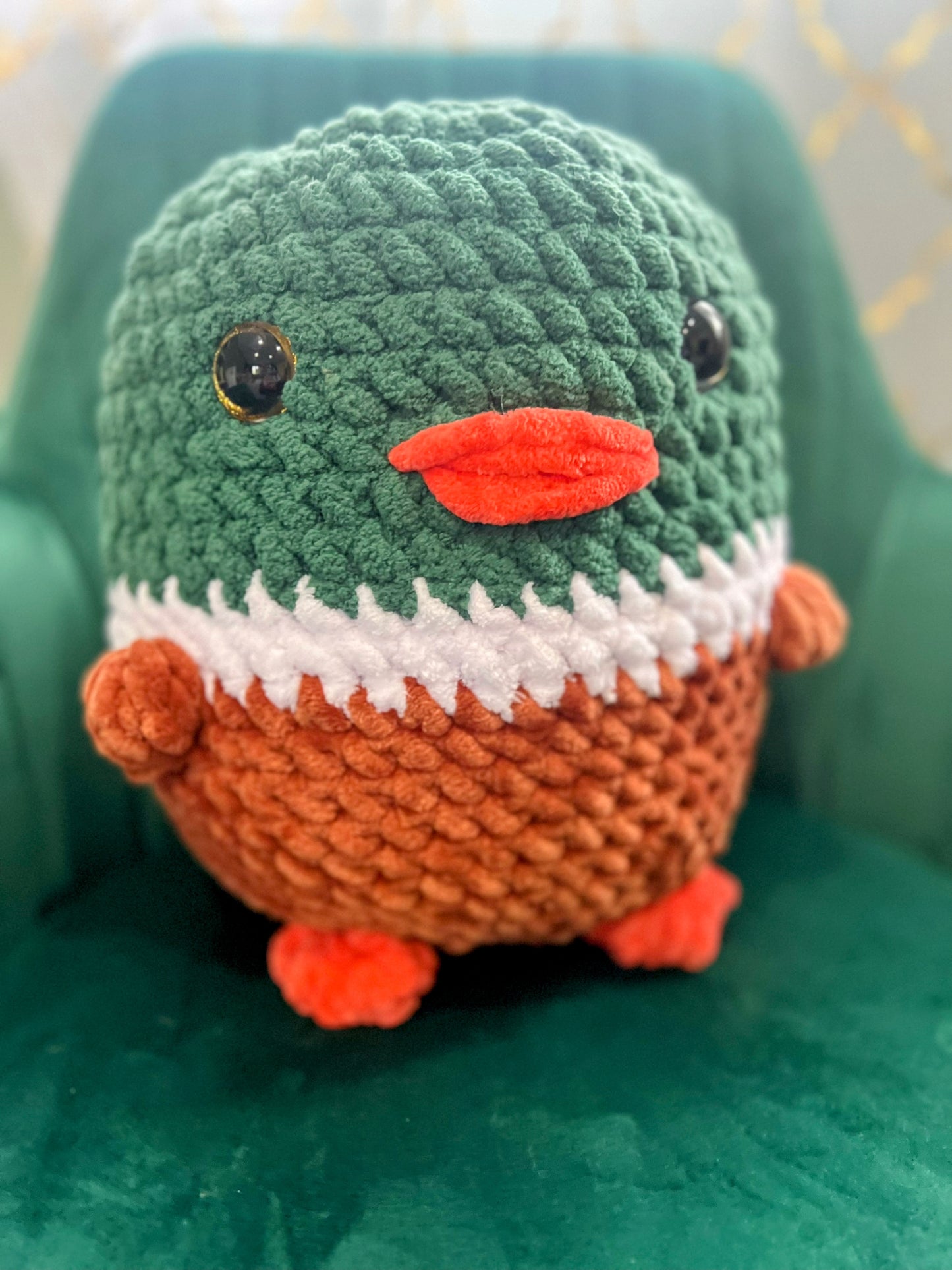 Cuddly Jumbo Mallard Duck 🦆 - Crochet Knitted Amigurumi Toy