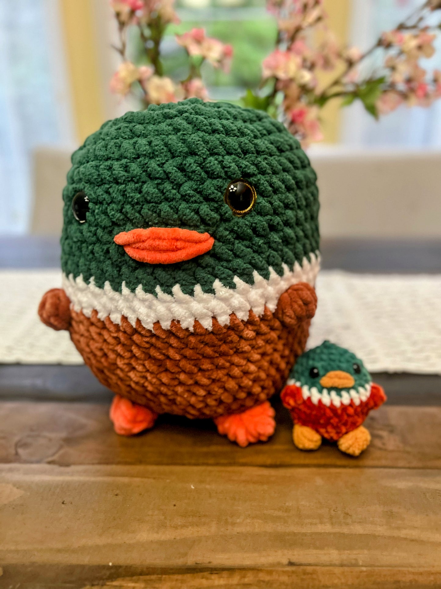 Cuddly Jumbo Mallard Duck 🦆 - Crochet Knitted Amigurumi Toy