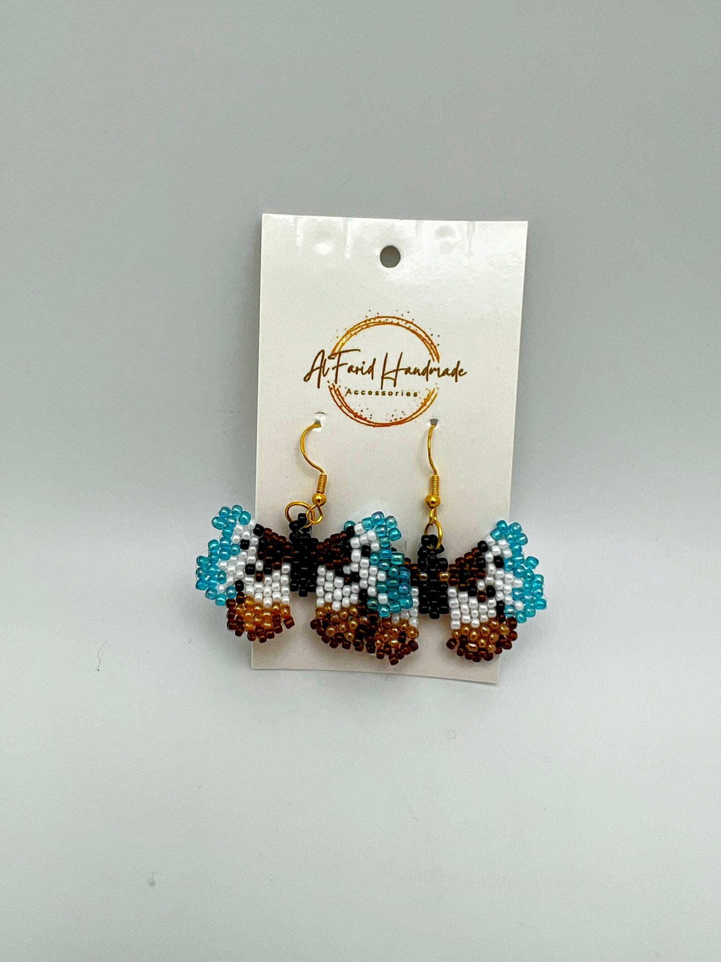Beaded Butterfly Earrings (Different Colors Available )