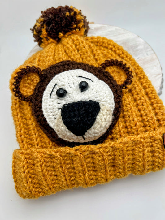 Crochet Monkey Hat & Scarf Set for Kids – Adorably Playful Winter Accessory