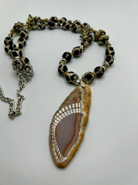 Tiger Agate Natural Stone Necklace (Diff Styles)