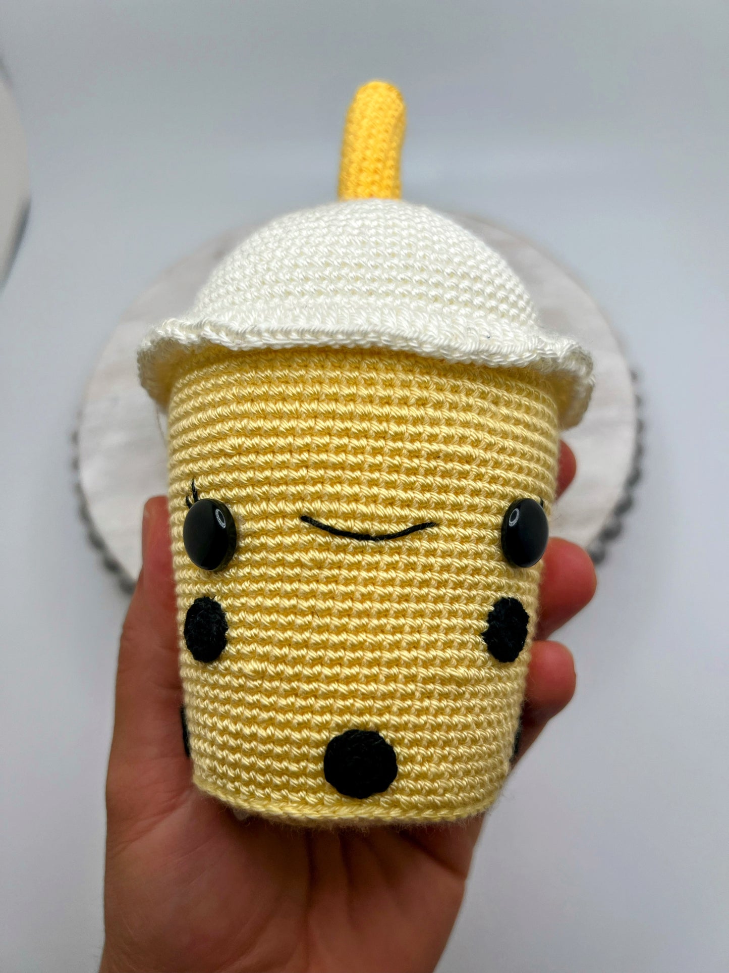 Stuffed Boba Drink Toy -A Sweet Treat - Crochet Knitted Amigurumi Toy