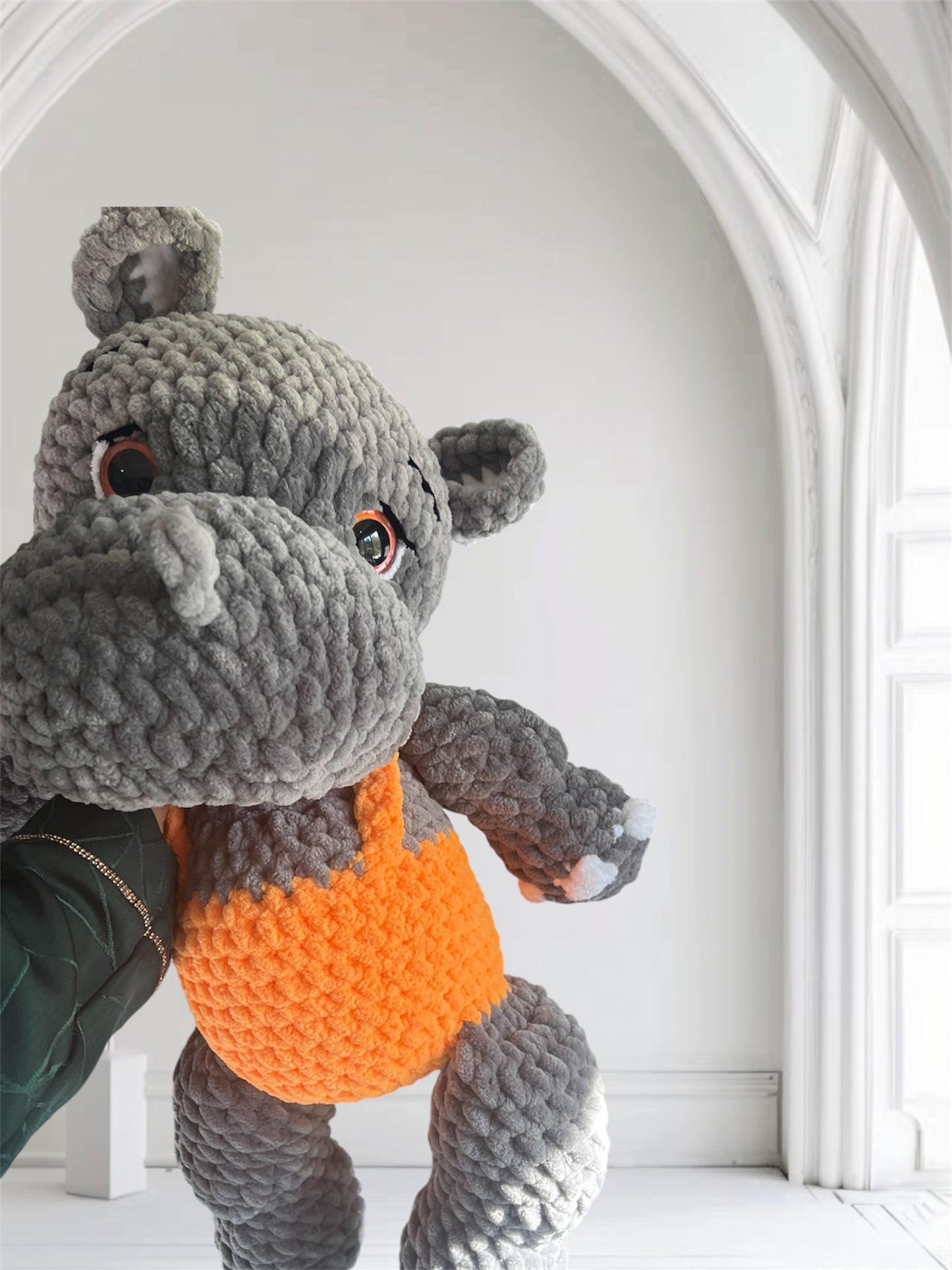 Hippo Plushie Handmade ( 2 Different Shapes)