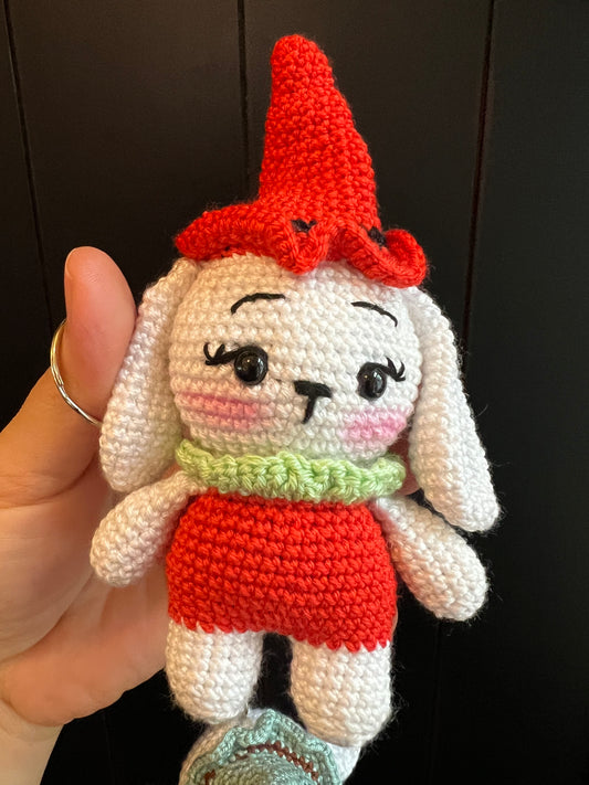 Handmade Rabbit with Magic Hat – Crochet Amigurumi Keychain Toy