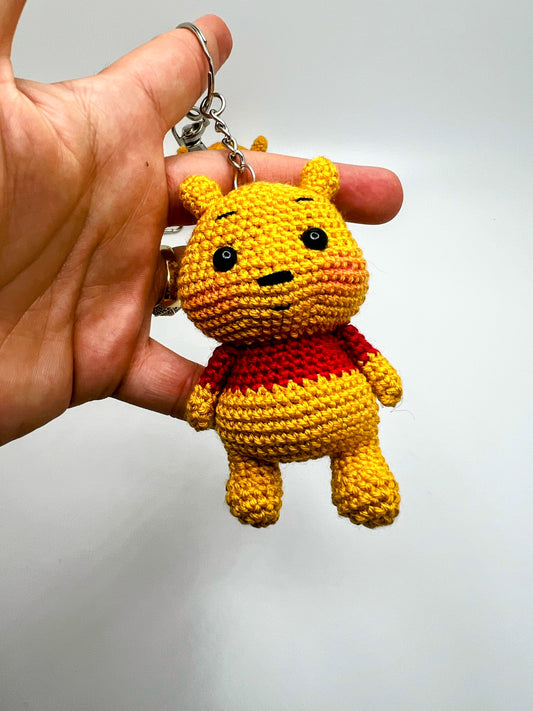 Handmade Crochet Dinosaur Keychain – Cute Amigurumi Plush Toy for Kids & Gift Bags