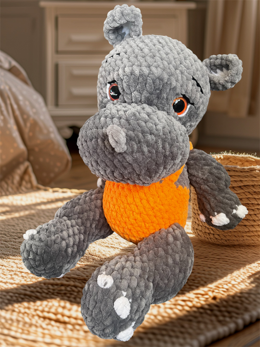 Hippo Plushie Handmade ( 2 Different Shapes)