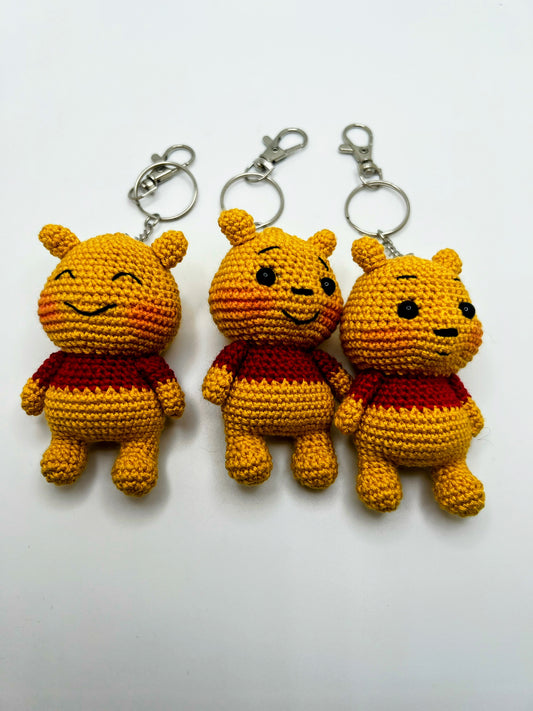 Handmade Crochet Dinosaur Keychain – Cute Amigurumi Plush Toy for Kids & Gift Bags