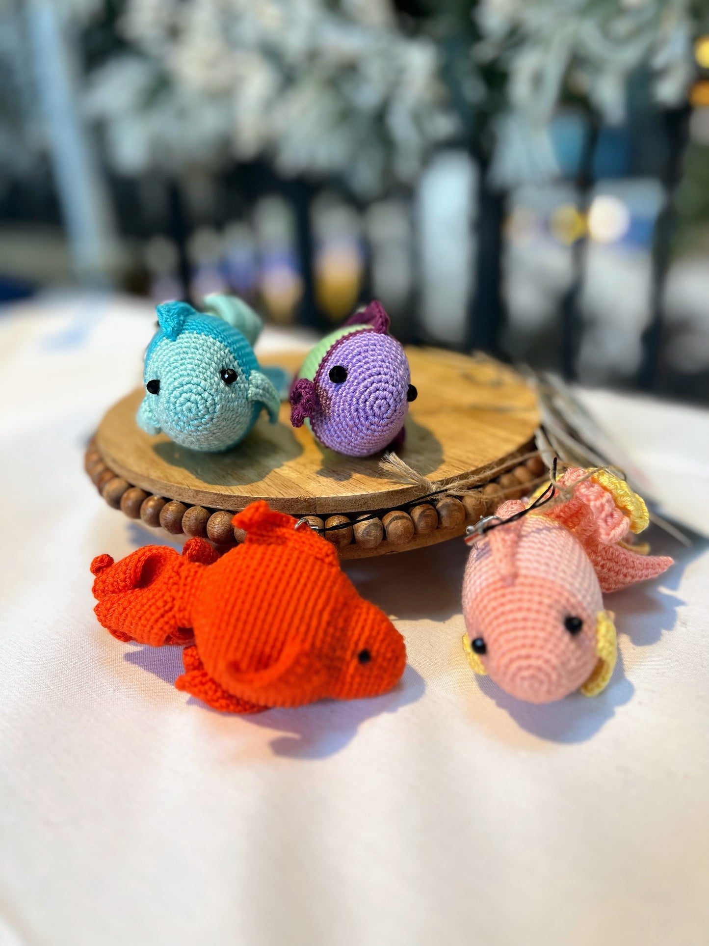 Stuffed fish Keychain - Crochet Knitted Amigurumi Toy