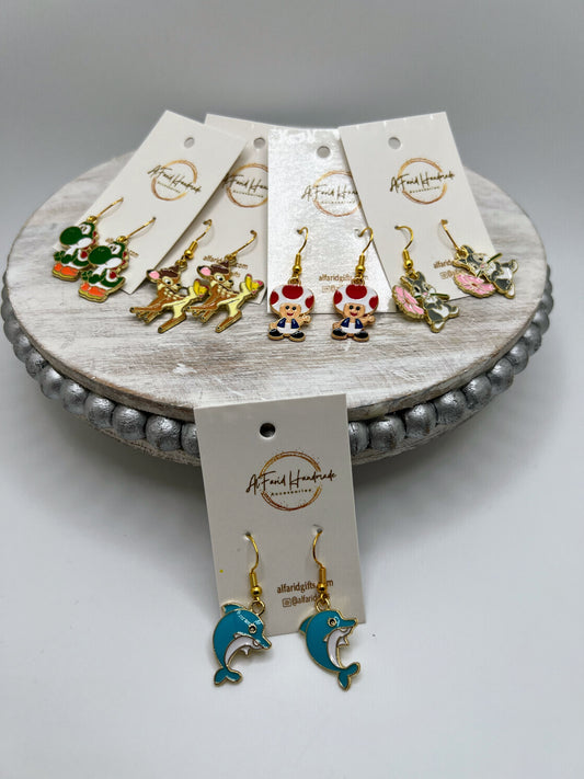 Cartoon Cute Earrings – Fun, Colorful Studs for Girls & Teens | Al Farid Gifts