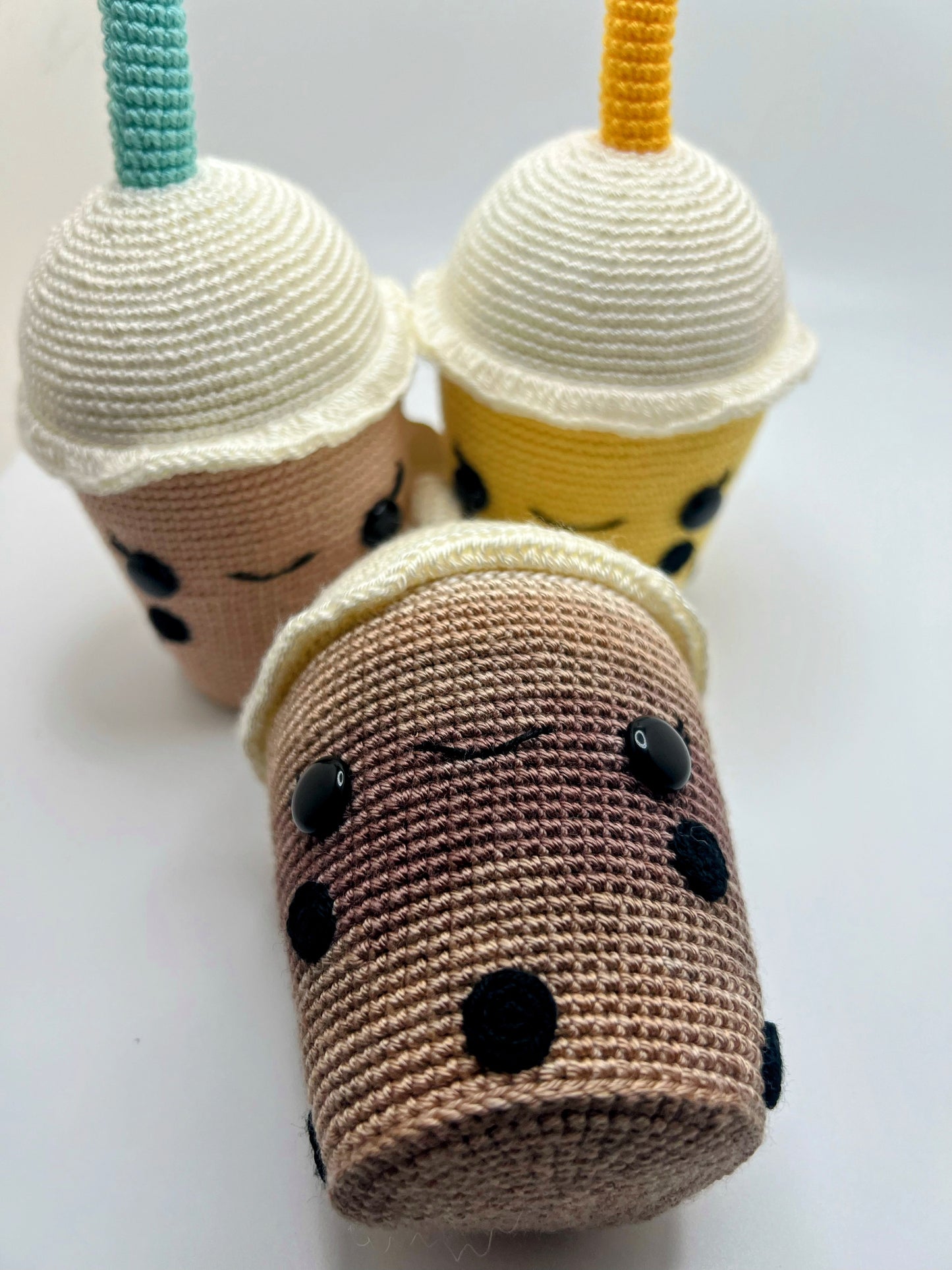 Stuffed Boba Drink Toy -A Sweet Treat - Crochet Knitted Amigurumi Toy