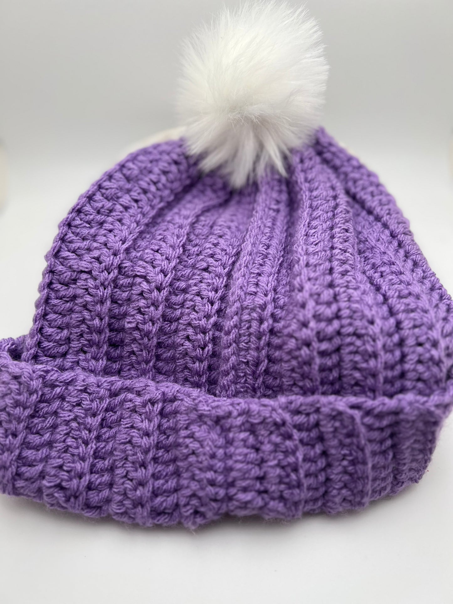 Crochet Purple Hat & Scarf