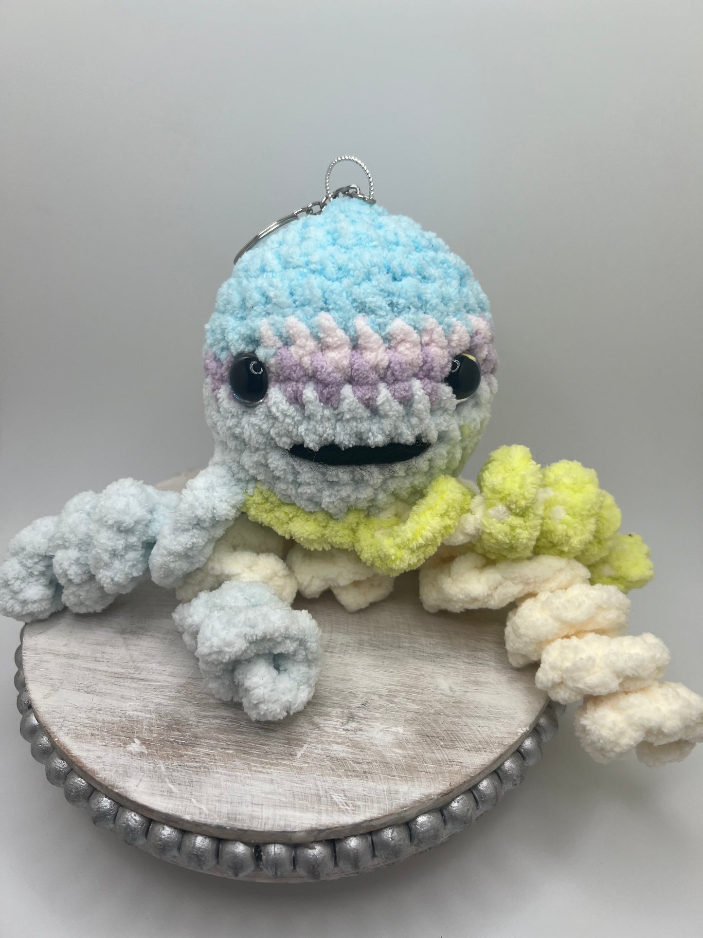 Stuffed Small Octopus Keychain - Crochet Knitted Amigurumi Toy (Different Colors Available)