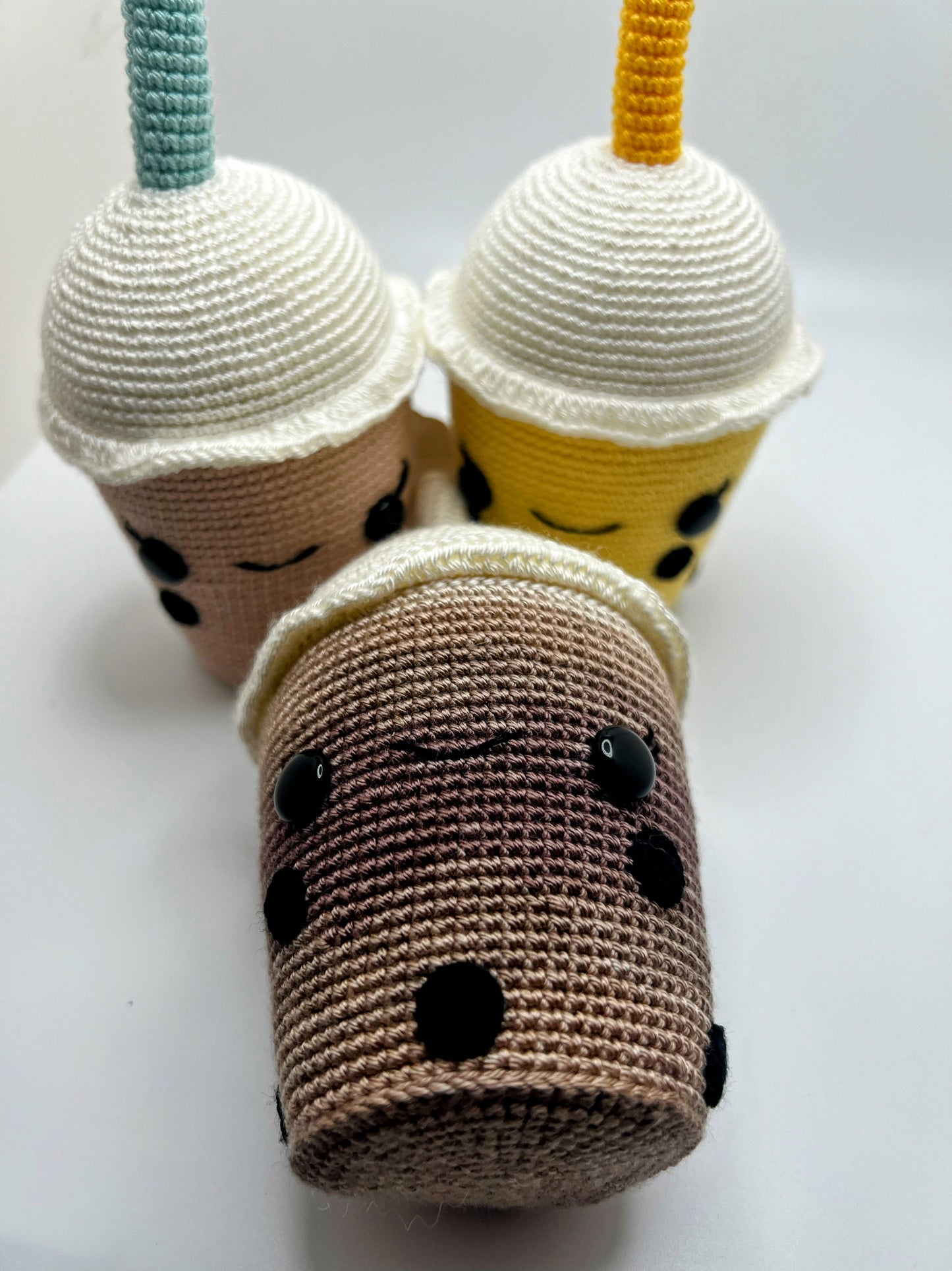 Stuffed Boba Drink Toy -A Sweet Treat - Crochet Knitted Amigurumi Toy