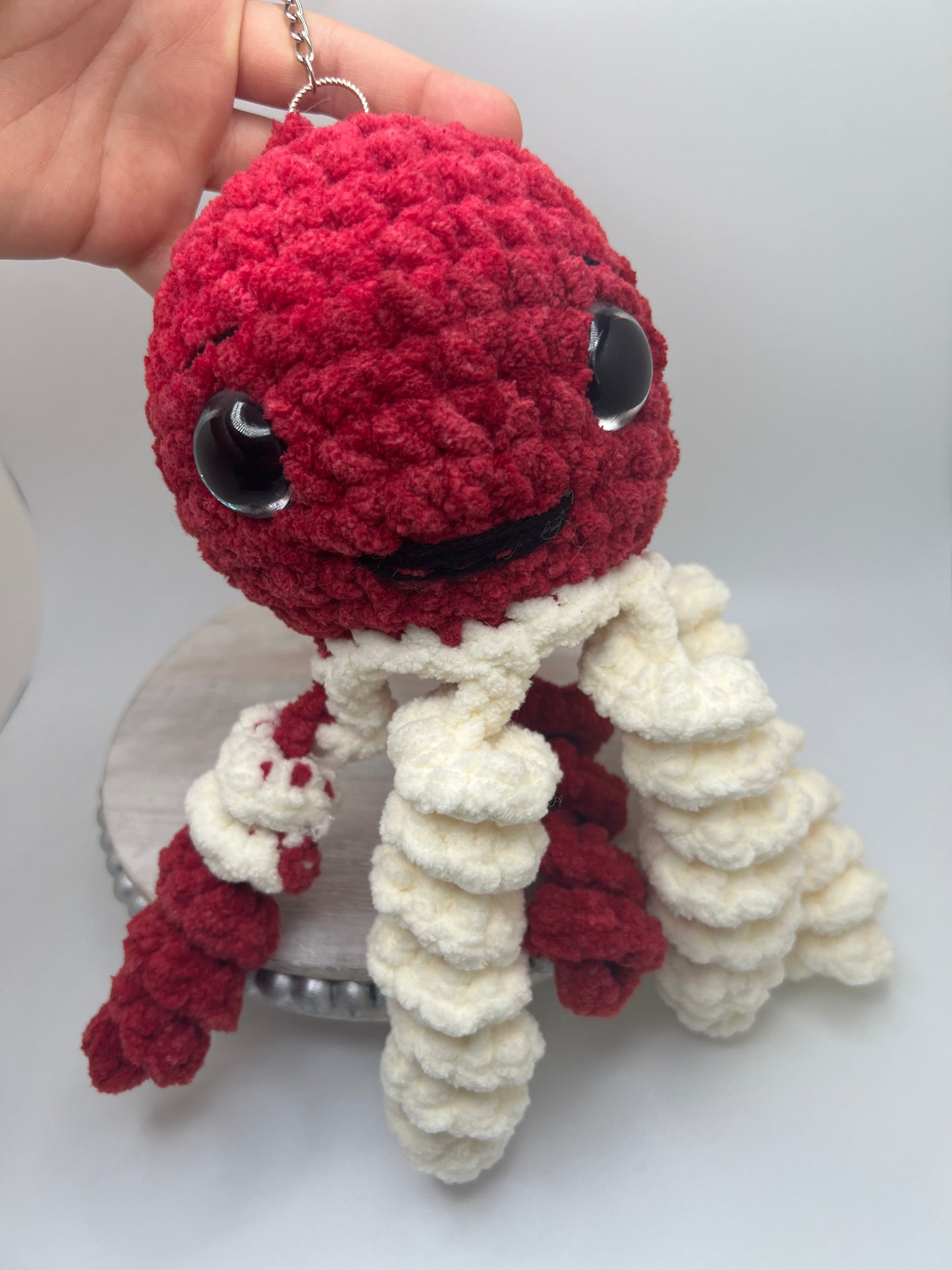 Stuffed Small Octopus Keychain - Crochet Knitted Amigurumi Toy (Different Colors Available)