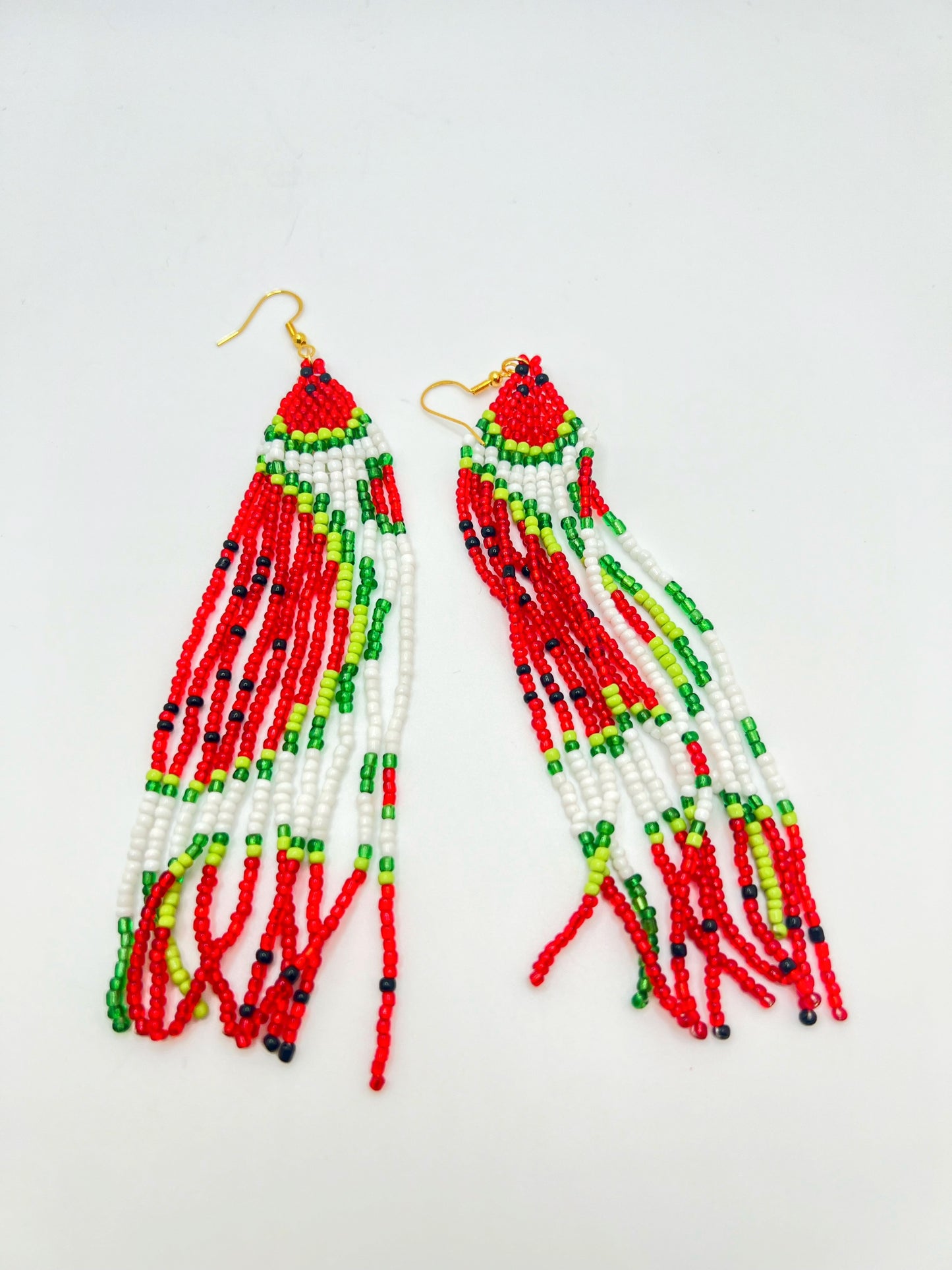 Beaded Watermelon Earrings 🍉 (3 Designs)