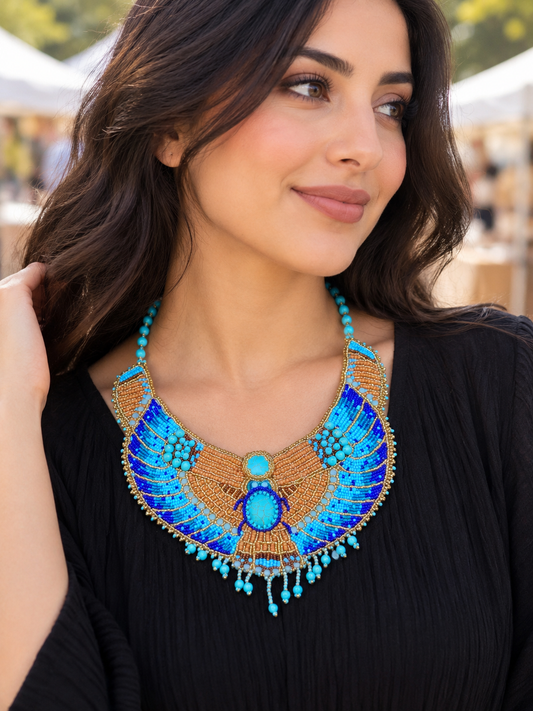 Egyptian Beaded Collar Necklace