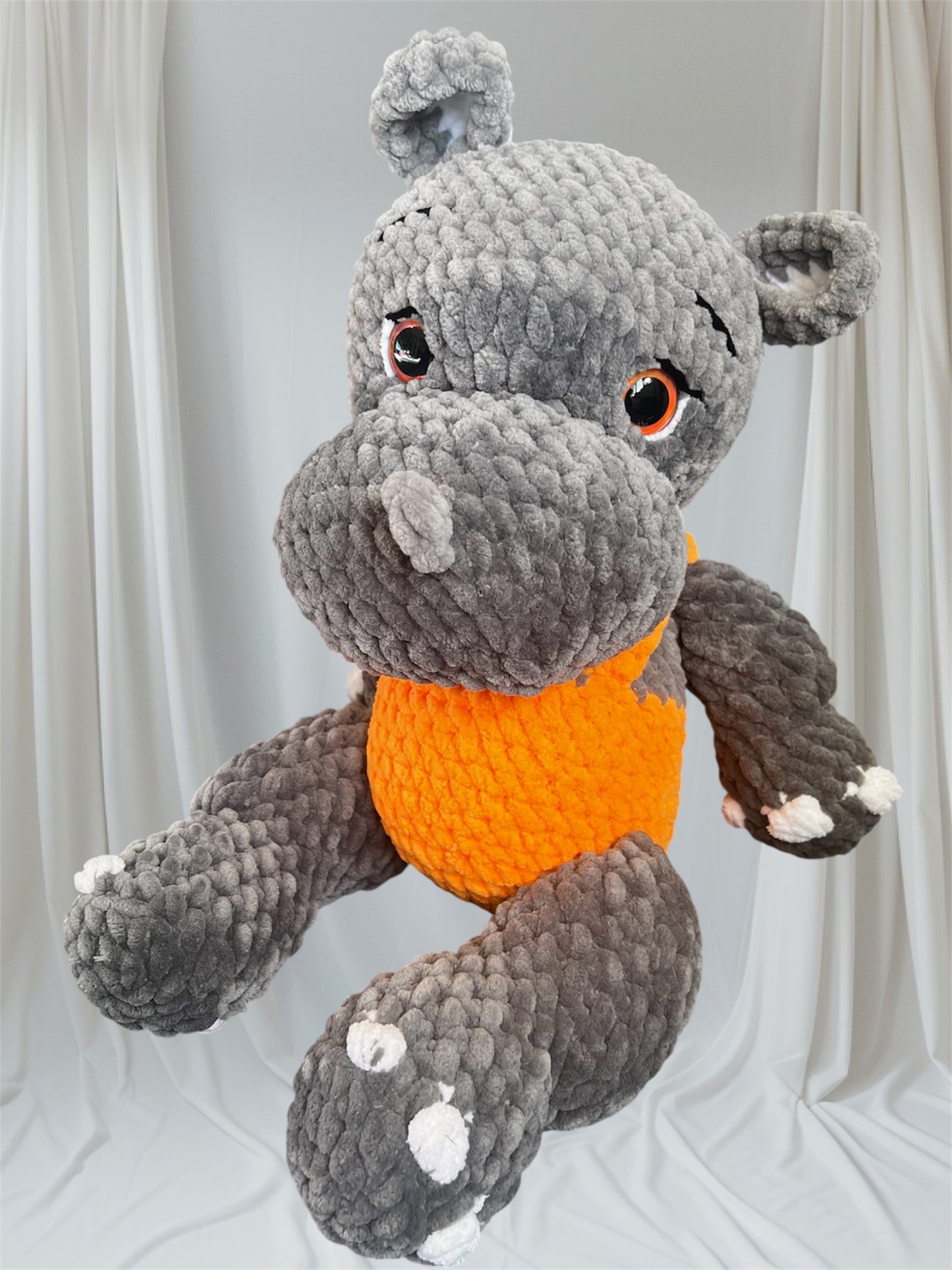 Hippo Plushie Handmade ( 2 Different Shapes)