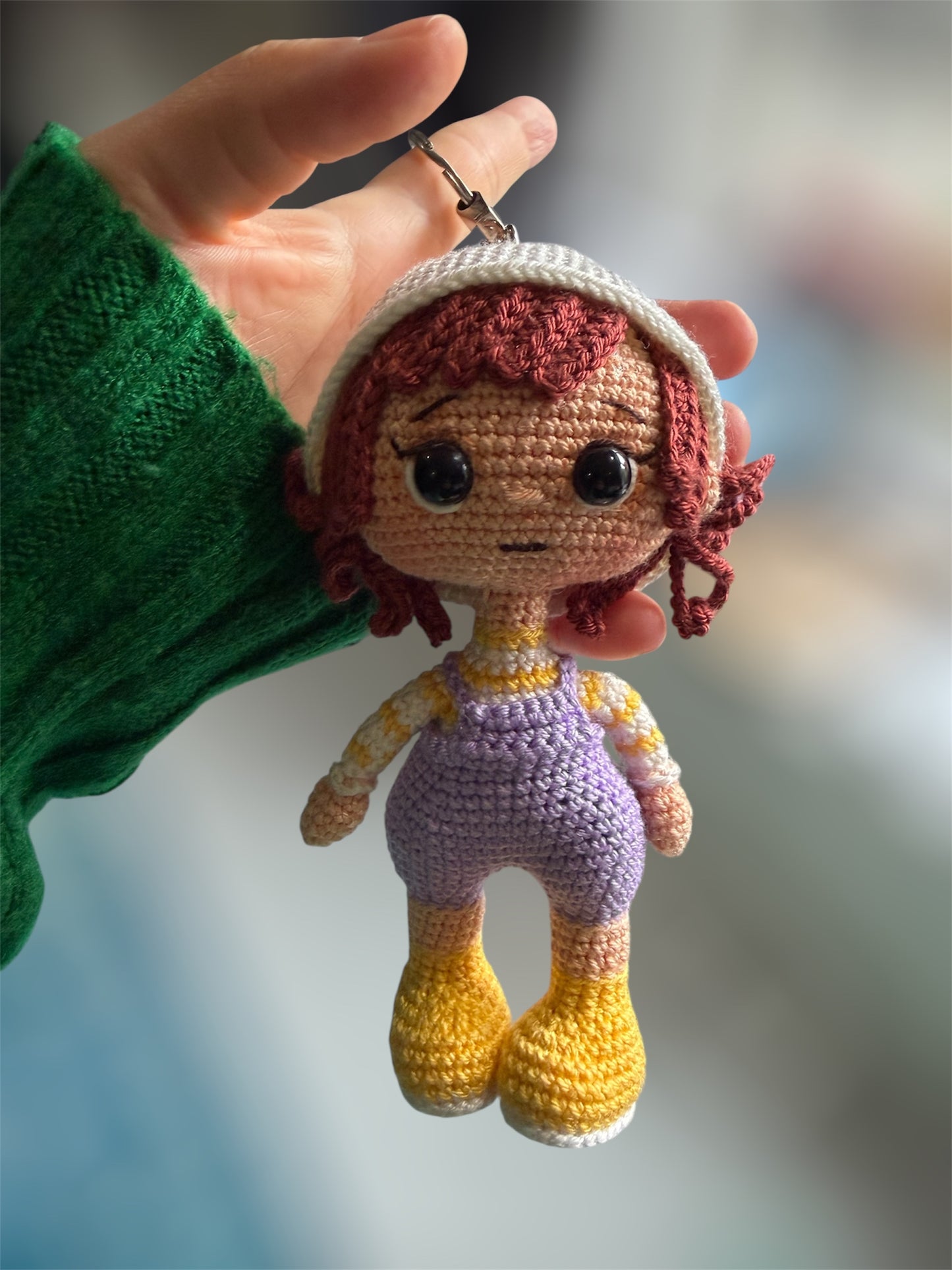 Handmade Cute Doll Keychain – Crochet Knitted Amigurumi Keychain