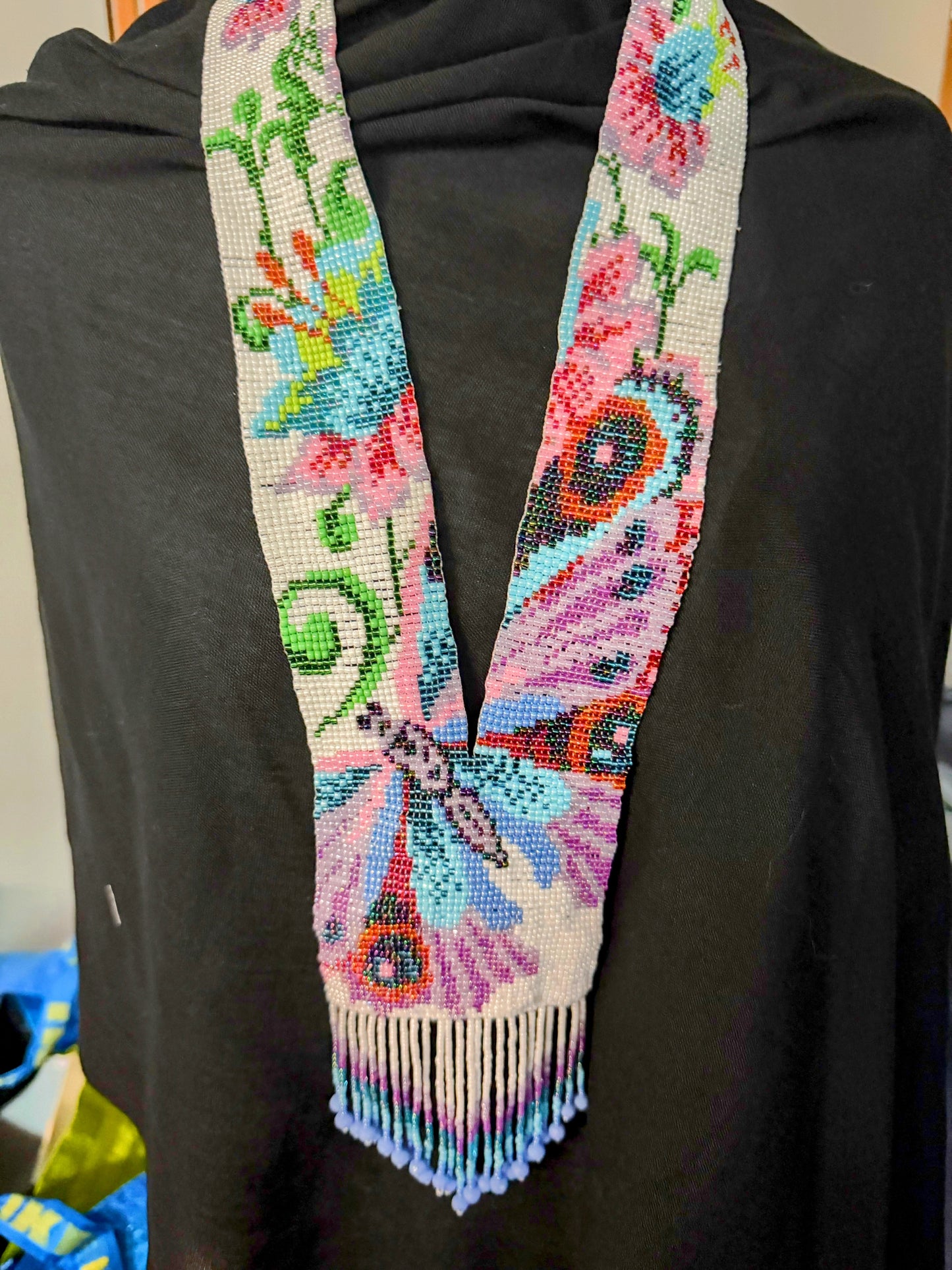 Flower & Butterfly Design Loom Beaded Necklaces