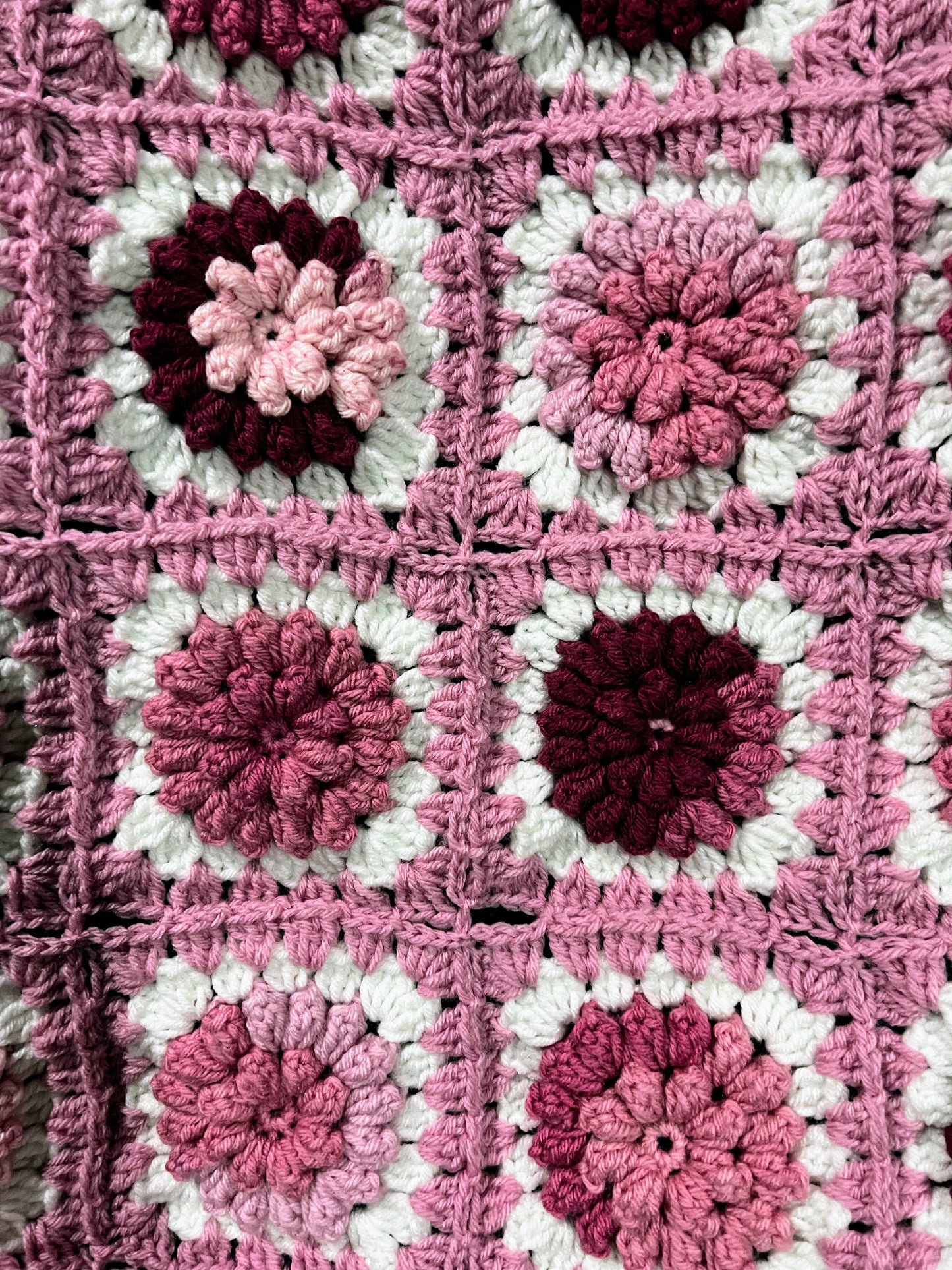 Pink Purple Flowers Baby Blanket
