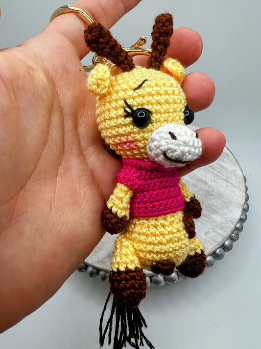 Cute Giraffe 🦒 Amigurumi Keychain Toy