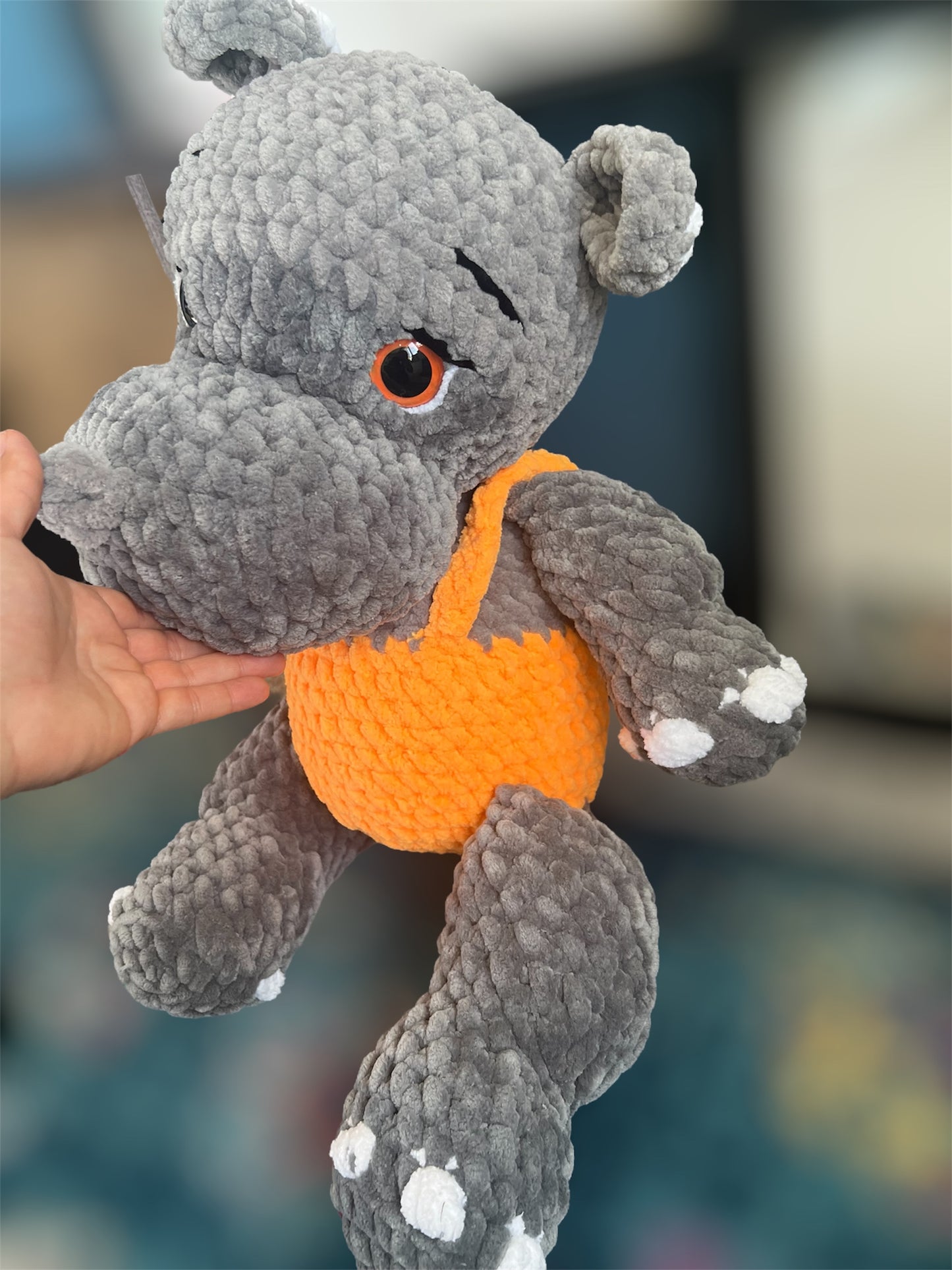 Hippo Plushie Handmade ( 2 Different Shapes)