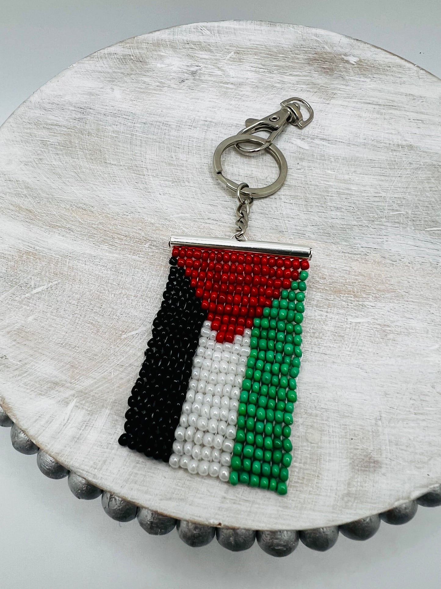 🇵🇸 Palestine Flag  Beaded Keychain