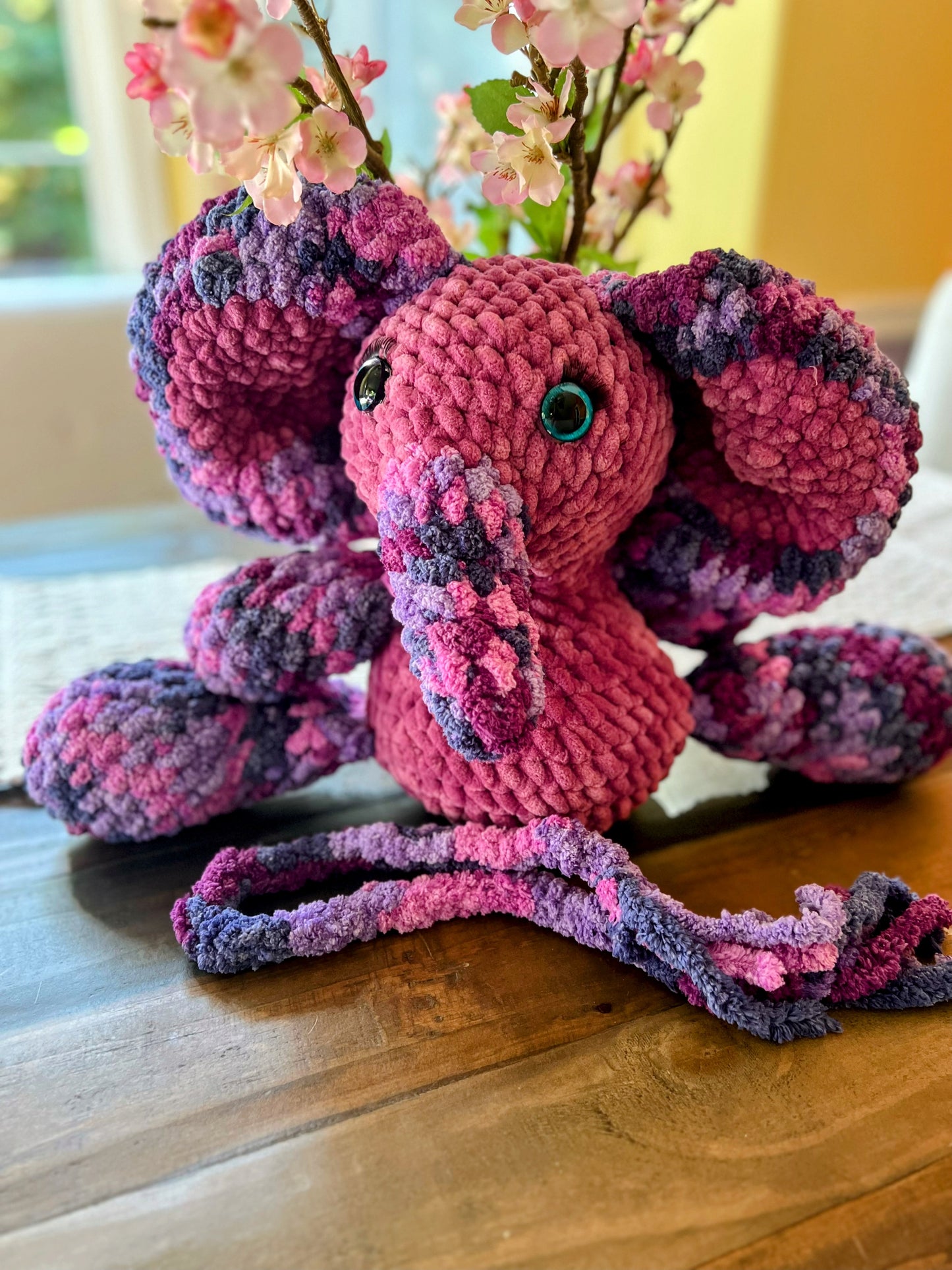 Stuffed Giant Elephant- Crochet Knitted Amigurumi Toy