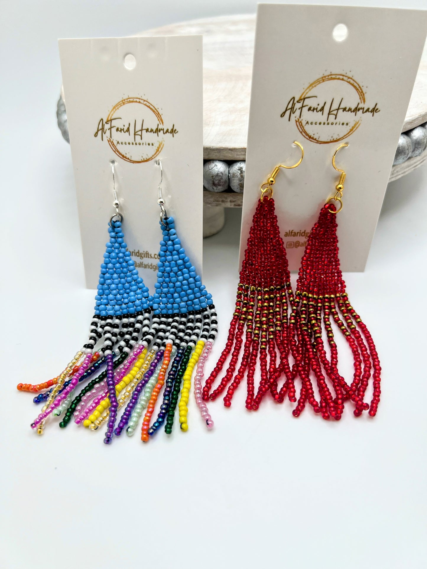 Beaded Dangling Earrings(Different Colors)