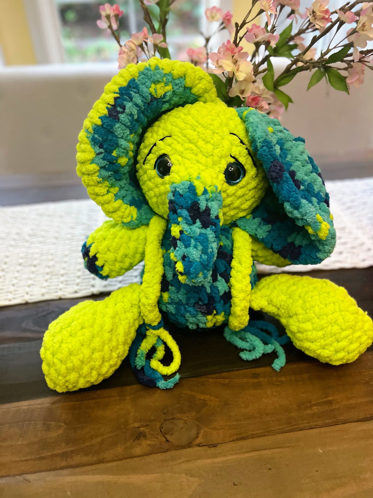 Stuffed Giant Elephant- Crochet Knitted Amigurumi Toy