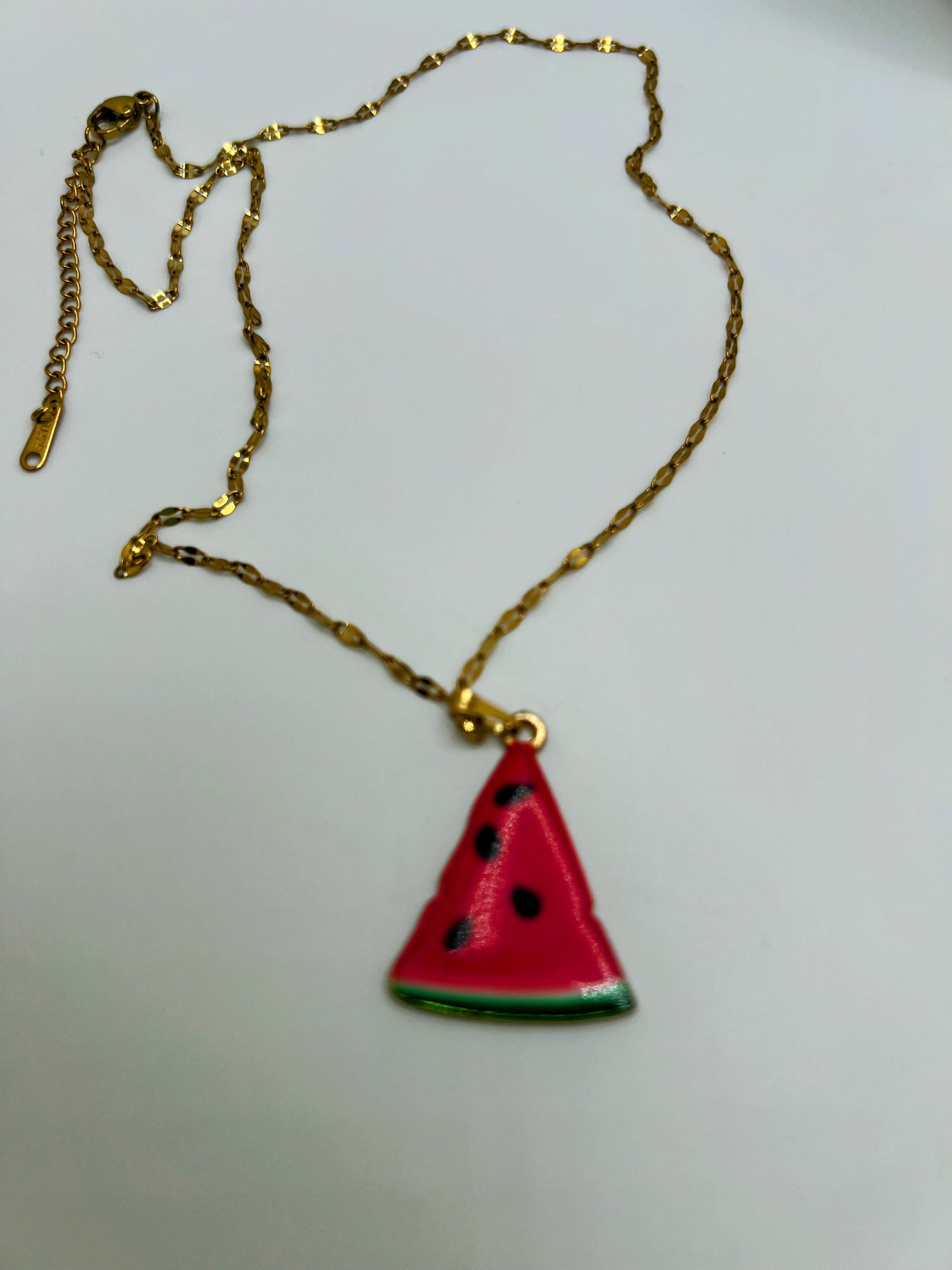 Watermelon Gold & Silver Necklace 🍉