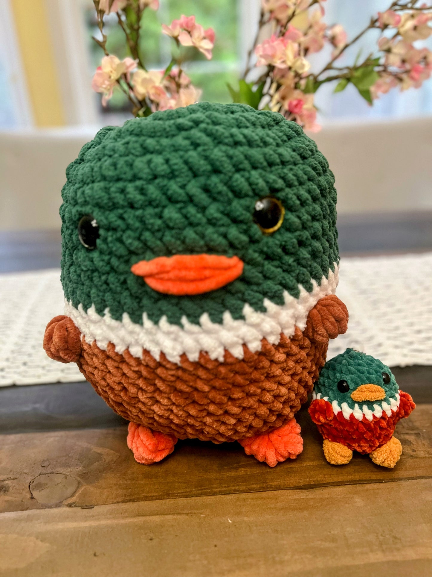 Cuddly Jumbo Mallard Duck 🦆 - Crochet Knitted Amigurumi Toy