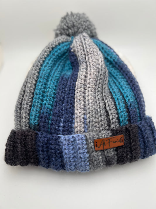 Crochet Blue Men Hat