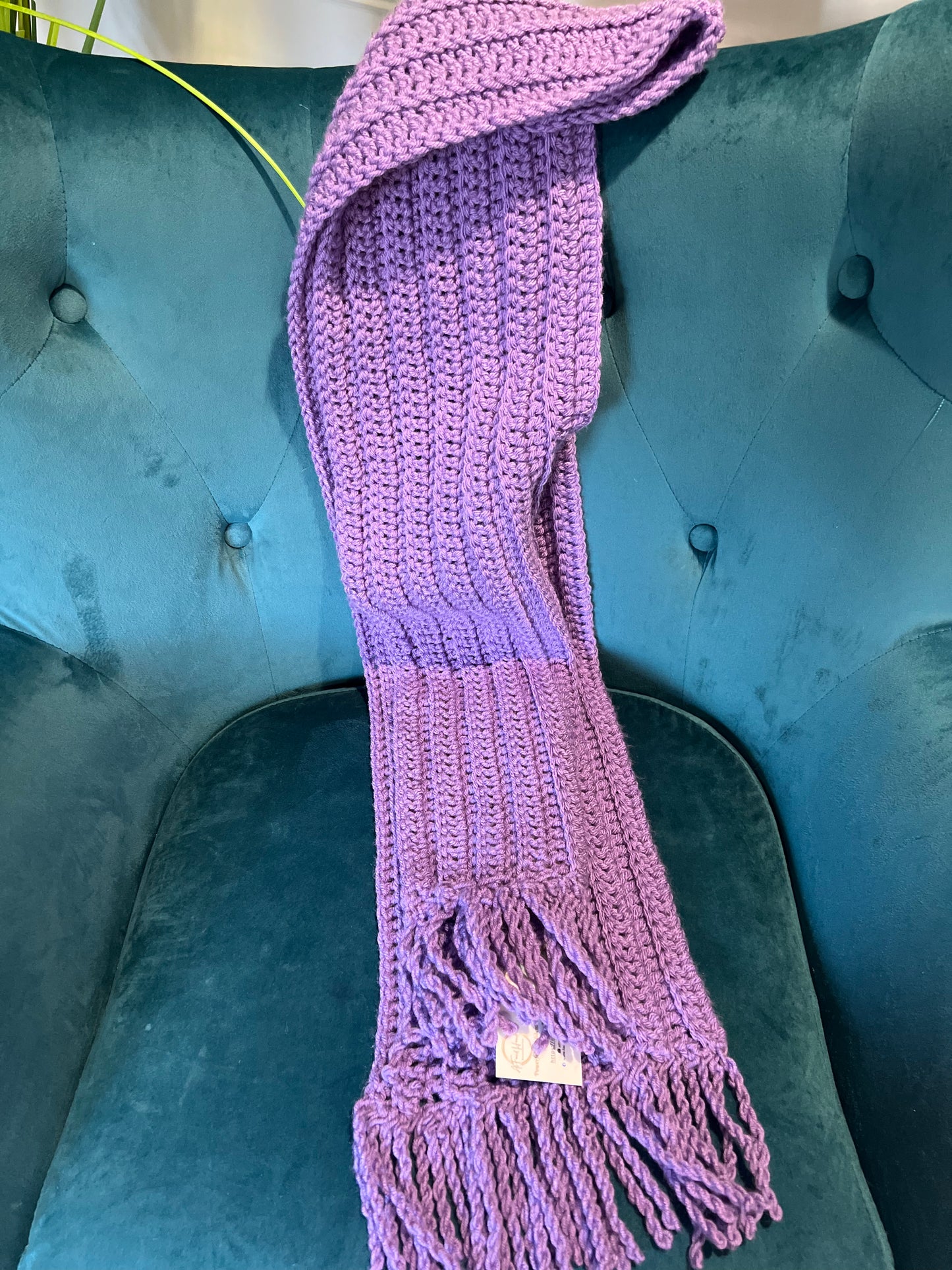 Crochet Purple Hat & Scarf