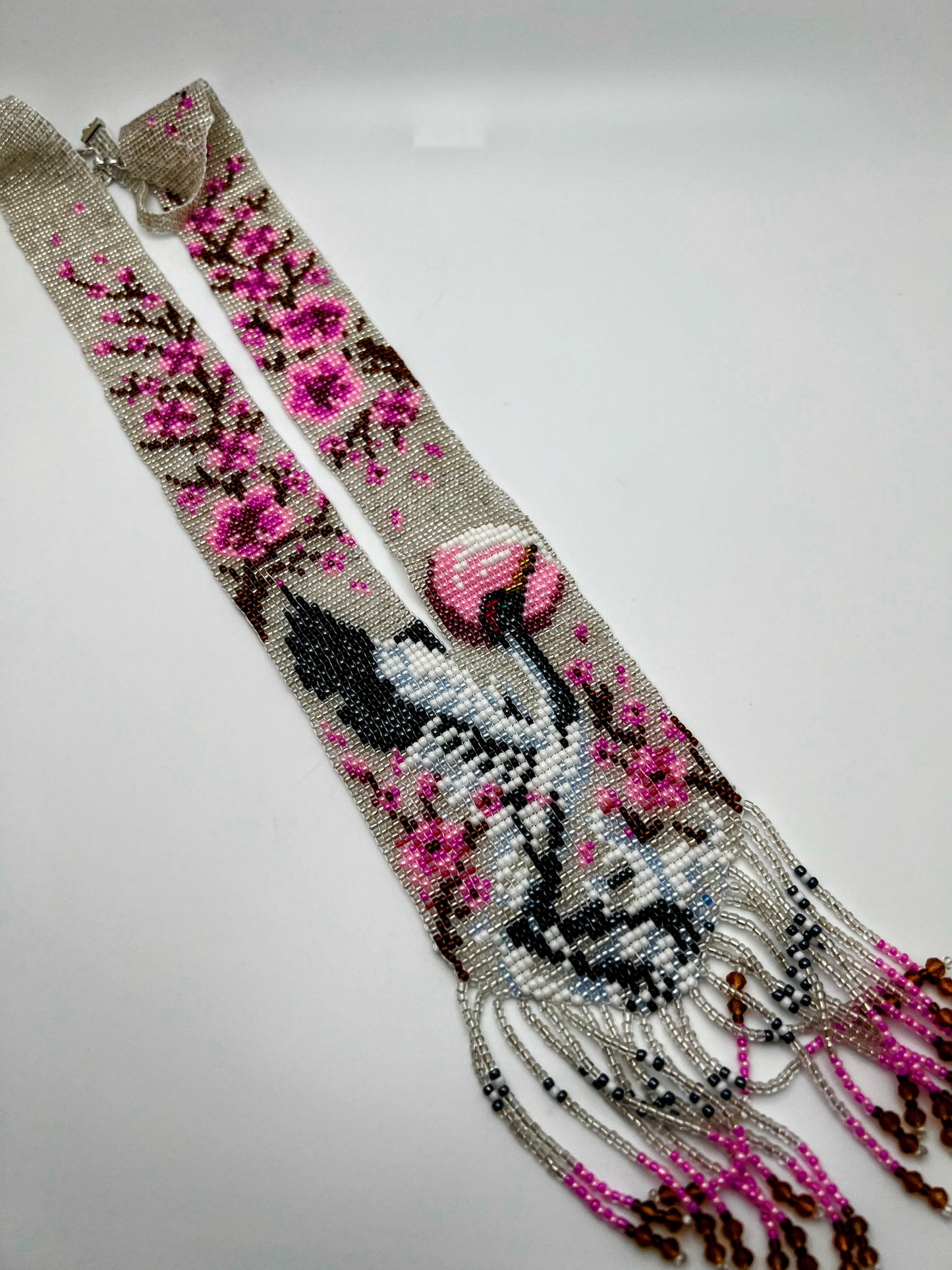 Bublucus Ibis Bird Design Loom Beaded Necklaces