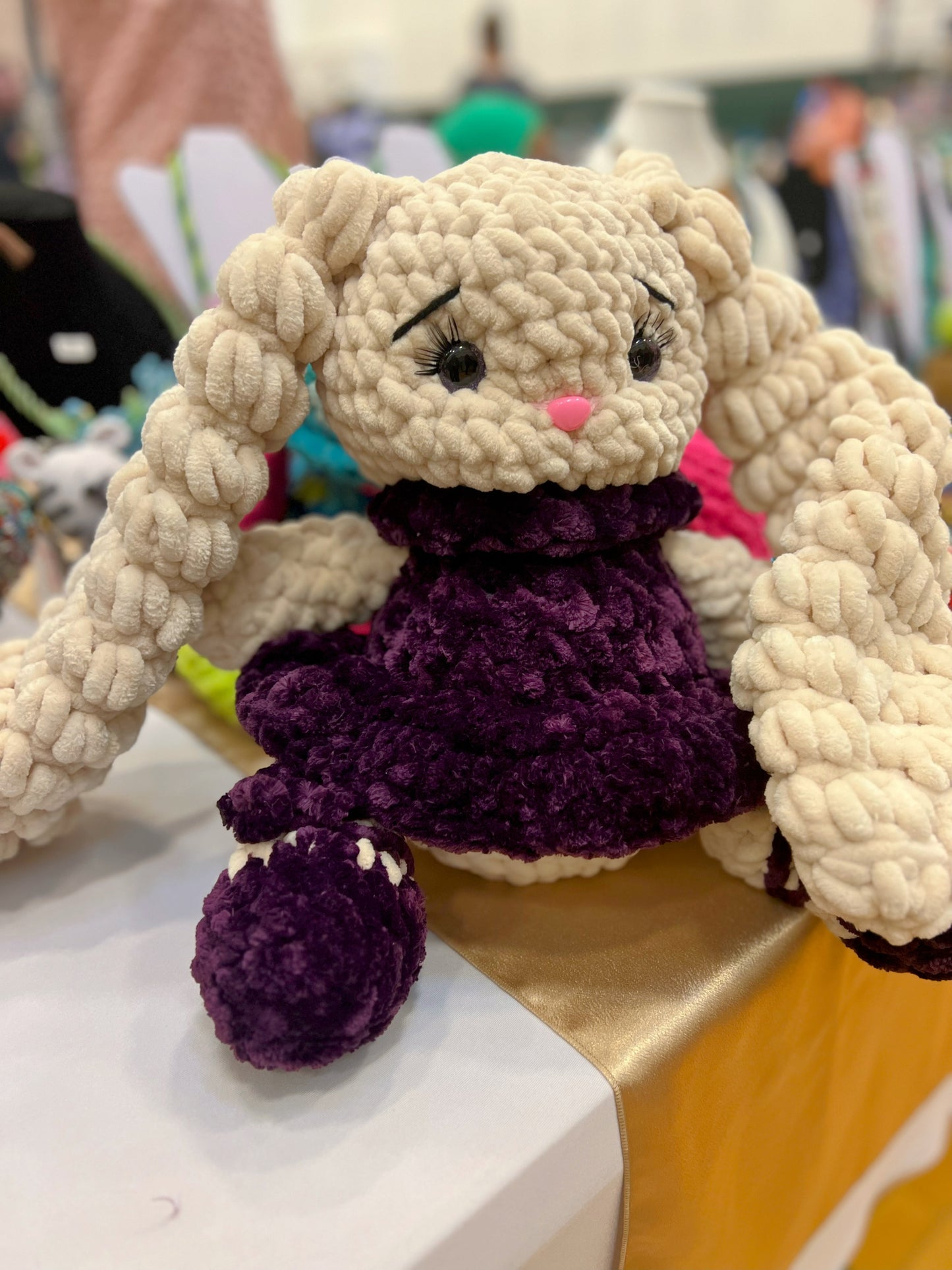 Stuffed Jumbo Cute Cuddly Bunny 🐰 - Crochet Knitted Amigurumi Toy