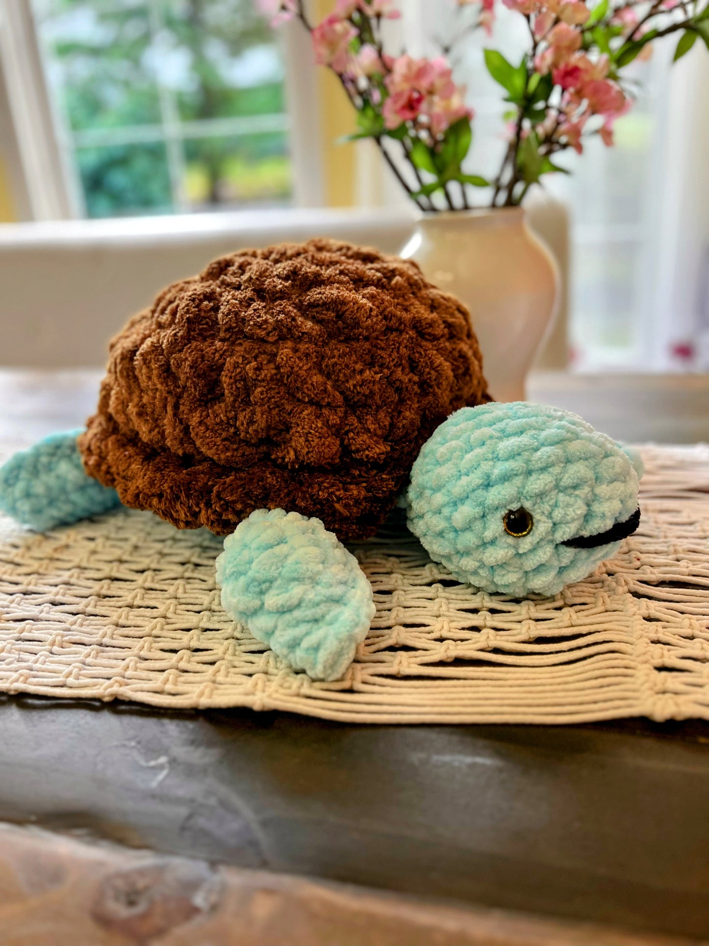 Brown Shell  Seaturtle 🐢 - Crochet Knitted Amigurumi Toy