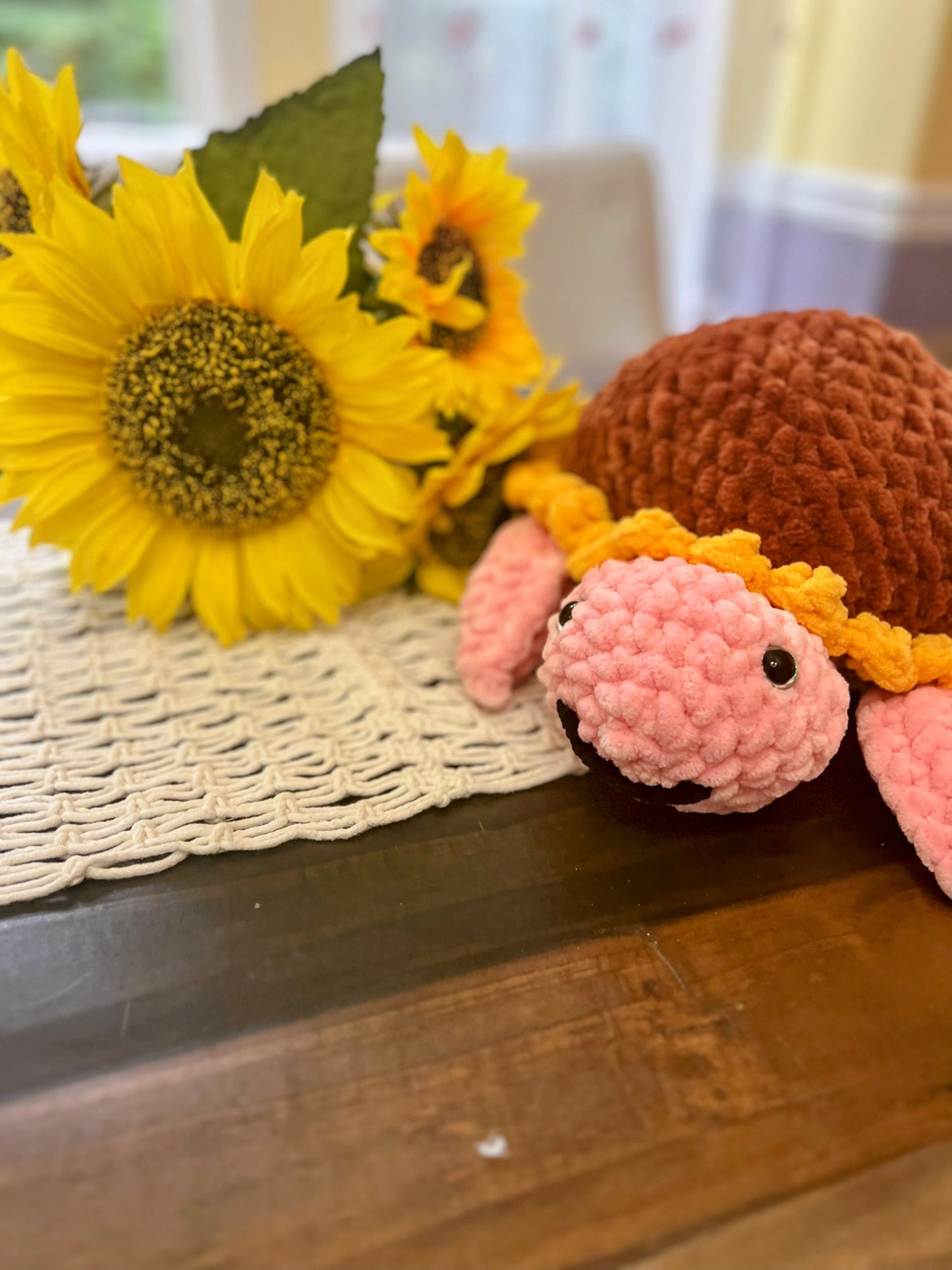 Sunflower 🌻  Seaturtle 🐢 - Crochet Knitted Amigurumi Toy